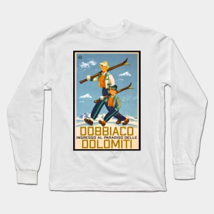 Ski Dobbiaco Skiing Dolomites Tyrol Long Sleeve T-Shirt